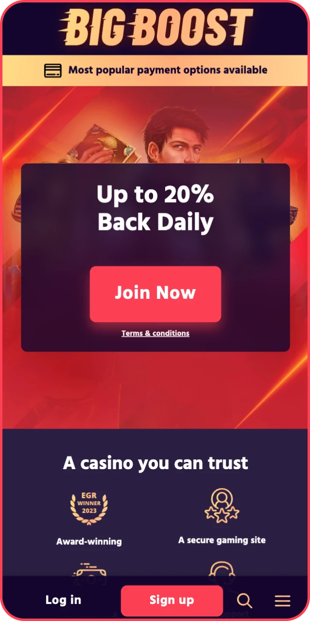 Explore the main page interface of the official Big Baazi App.