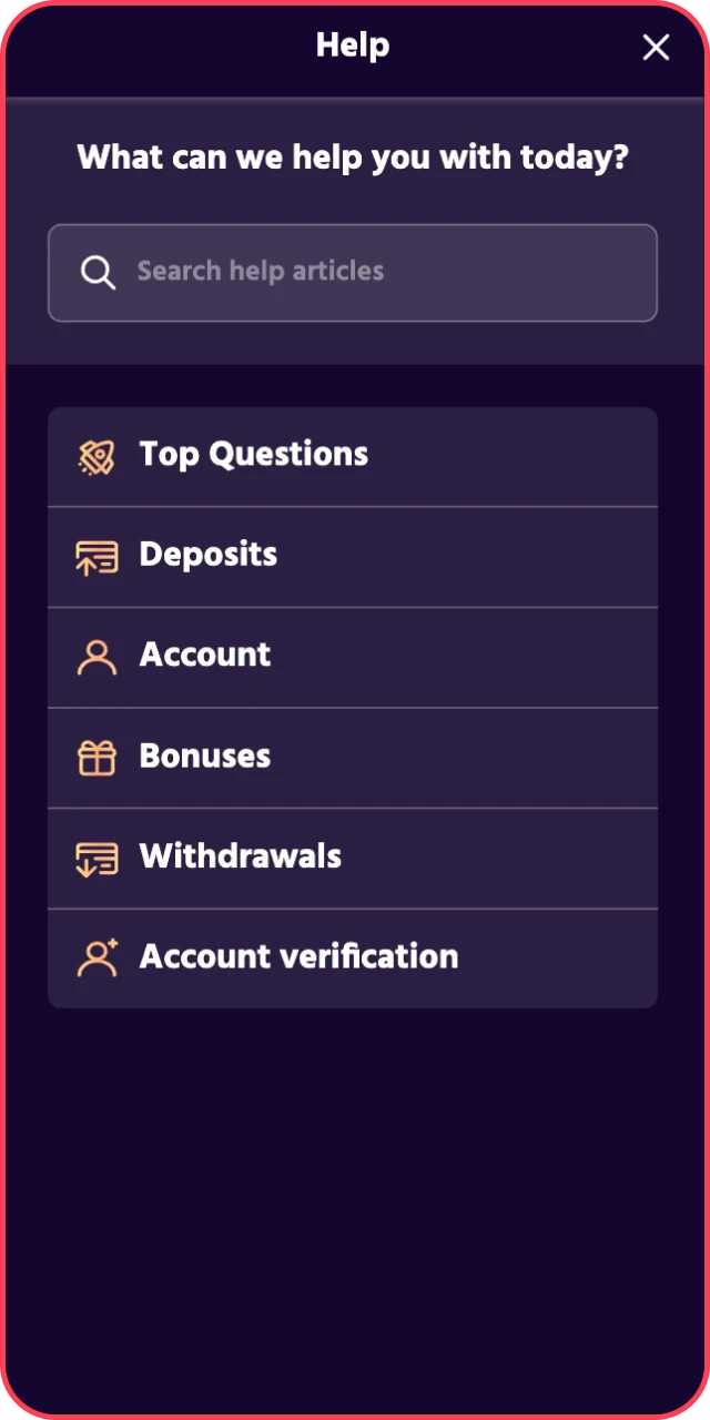 Contact the support interface directly through the mobile Big Baazi App.