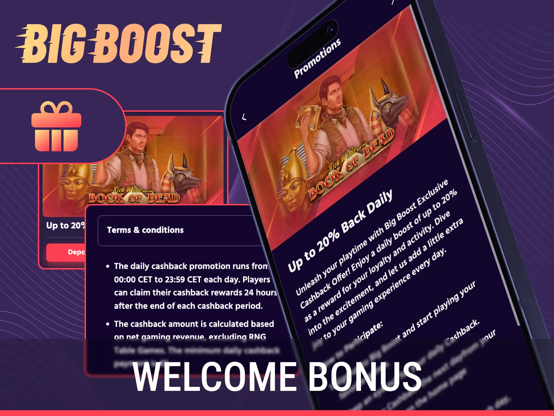 Get a welcome bonus to play games on the Big Baazi App.