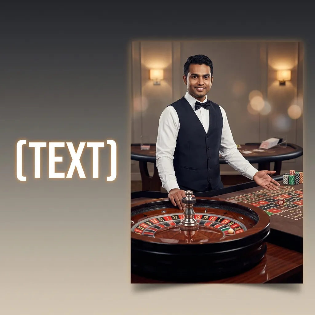 Live dealer in professional studio streaming real-time casino games including roulette, blackjack, baccarat, and poker.