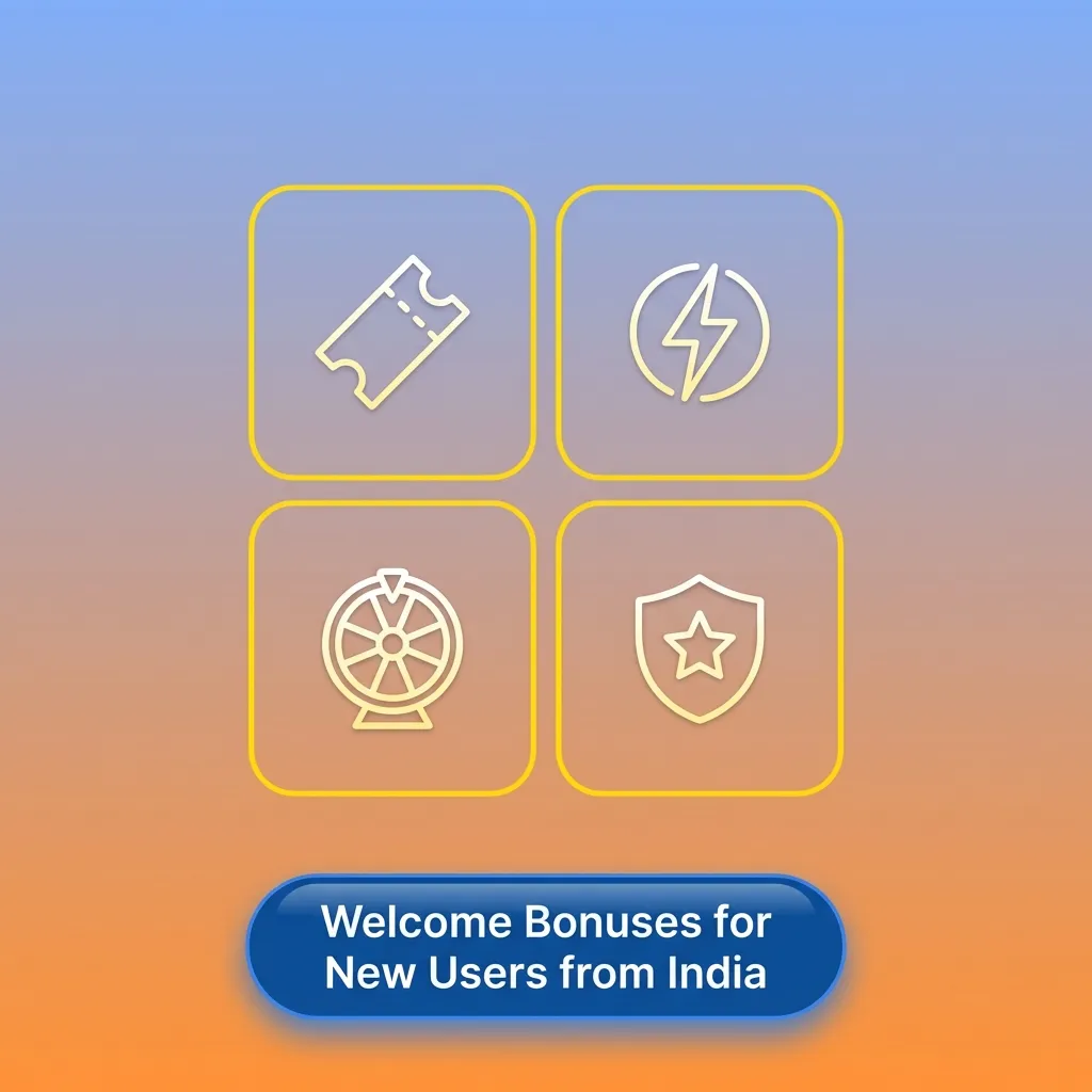 Welcome bonus graphic showing ₹1 lakh package for Indian users split between casino and sports betting offers