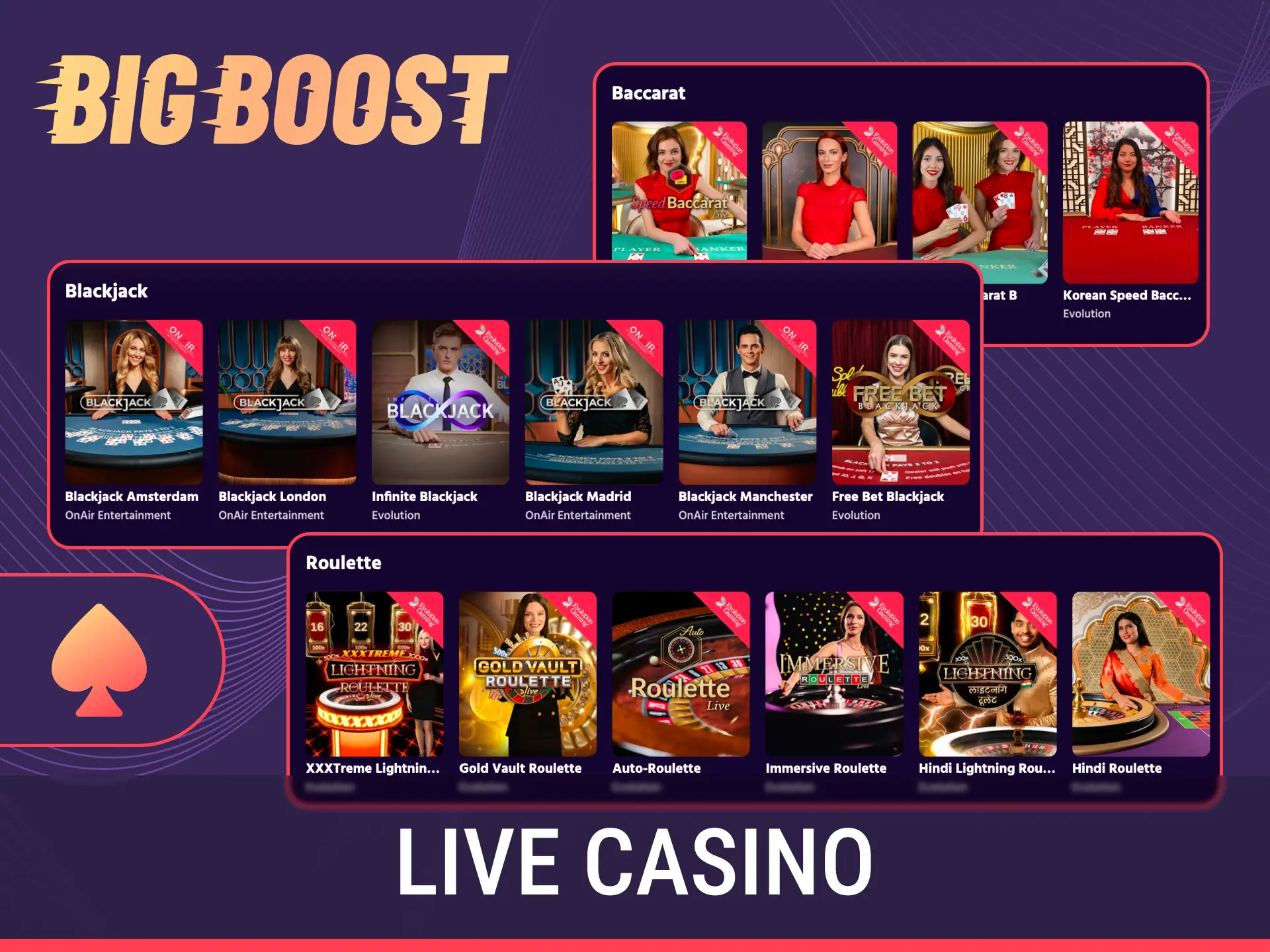 Join professional dealers at the official Big Baazi Casino live tables.