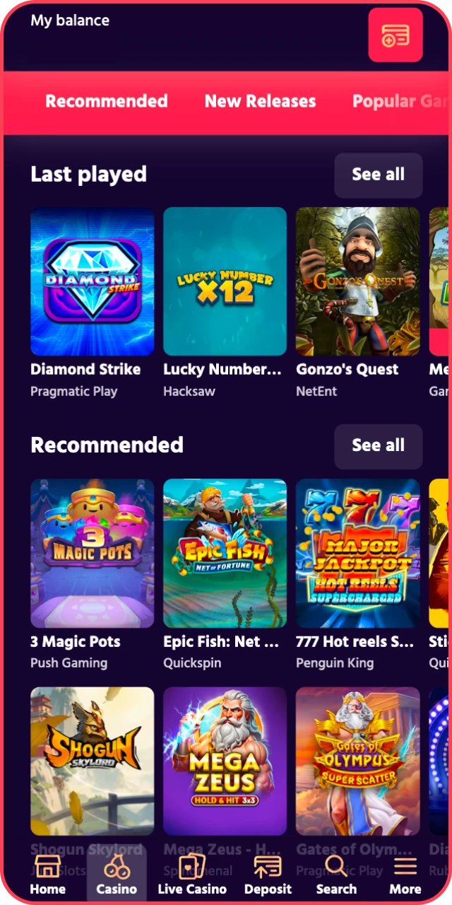 Choose a fun title and start playing at Big Baazi Casino in India.