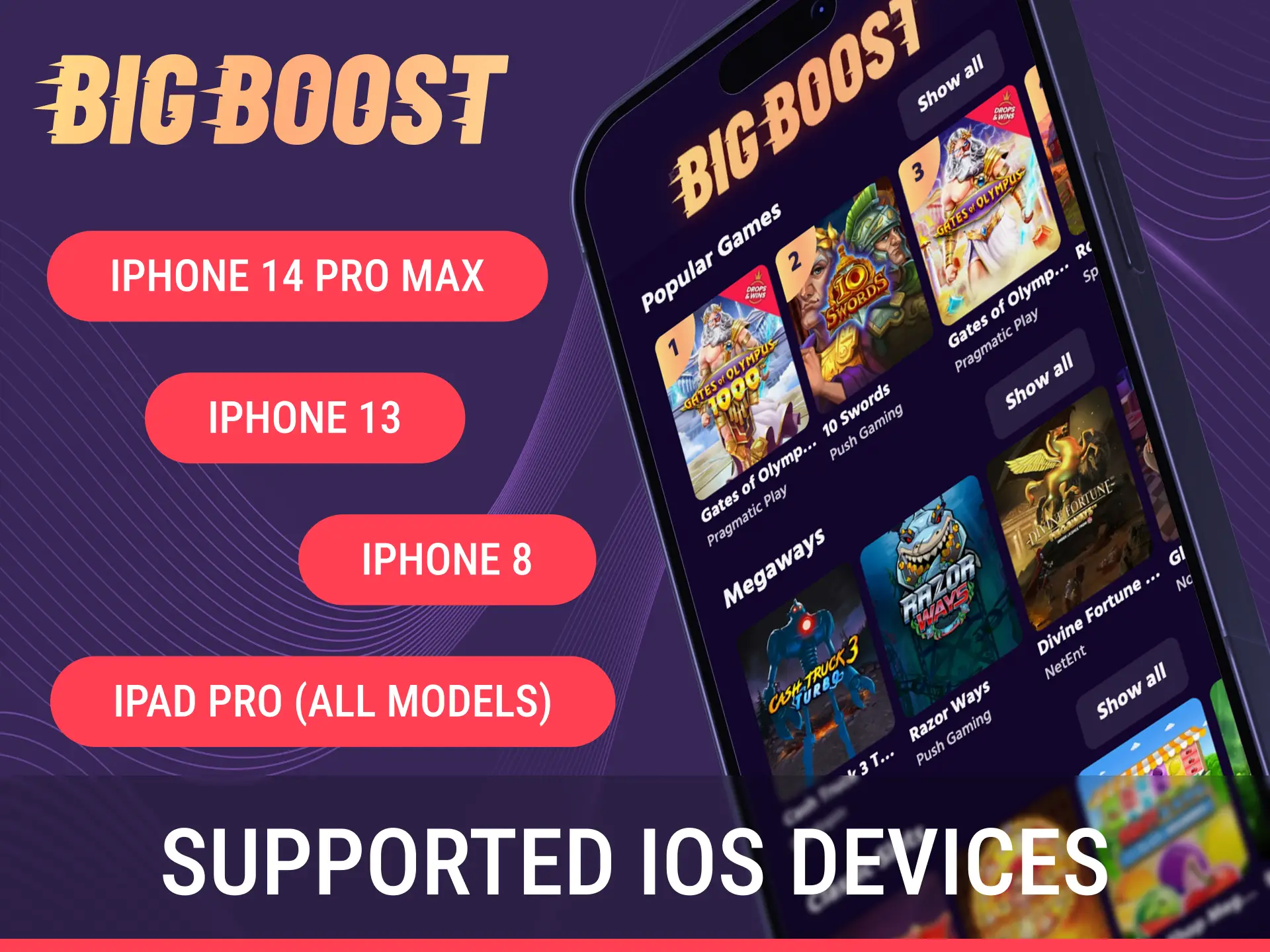Review the supported iOS devices compatible with the latest Big Baazi App for mobile gaming.