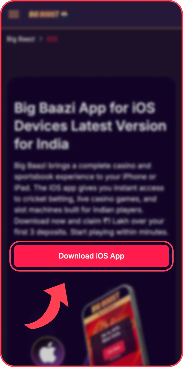 Click the download button below to get the official Big Baazi App for your iOS device.