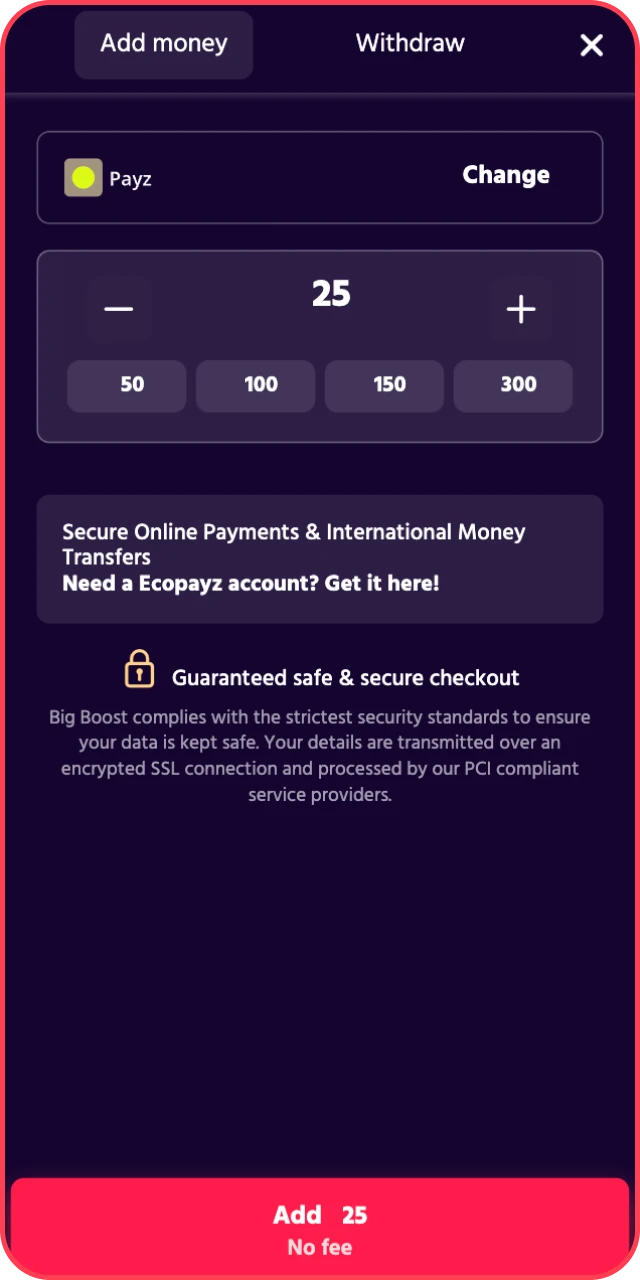 Make your first deposit through the Big Baazi App for iOS and claim your reward.