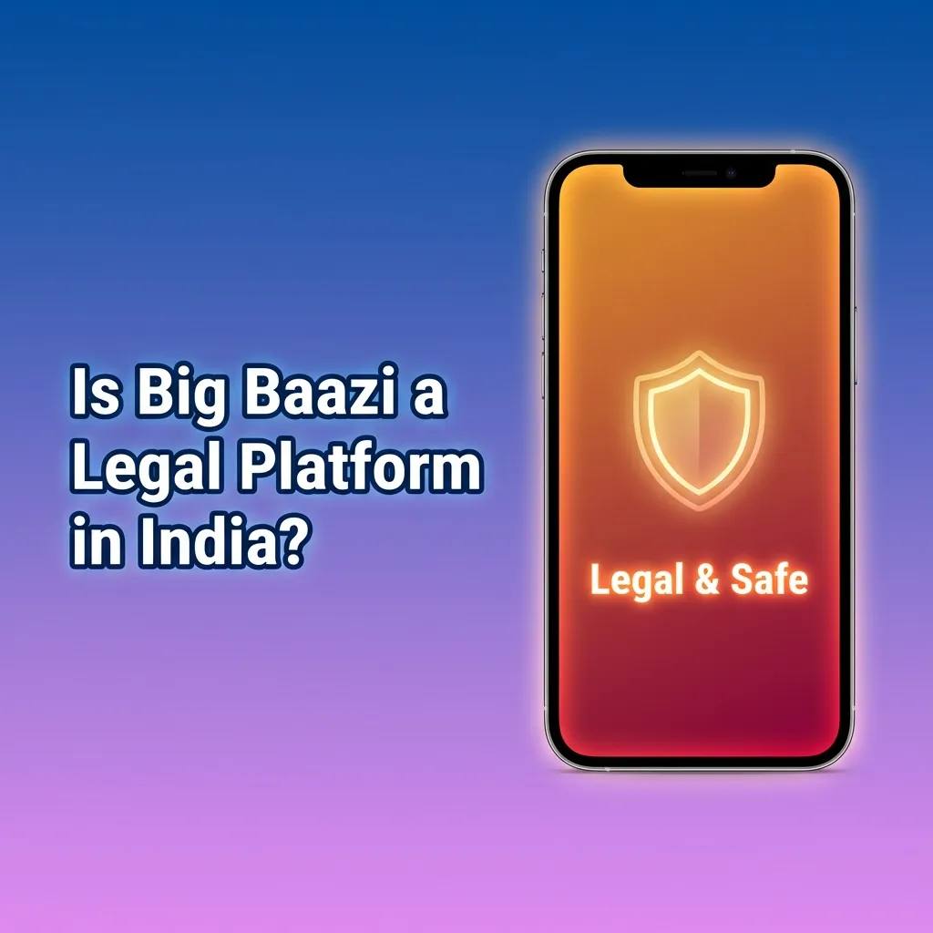 Big Baazi platform interface showing Curaçao gaming license and responsible gaming features for Indian users