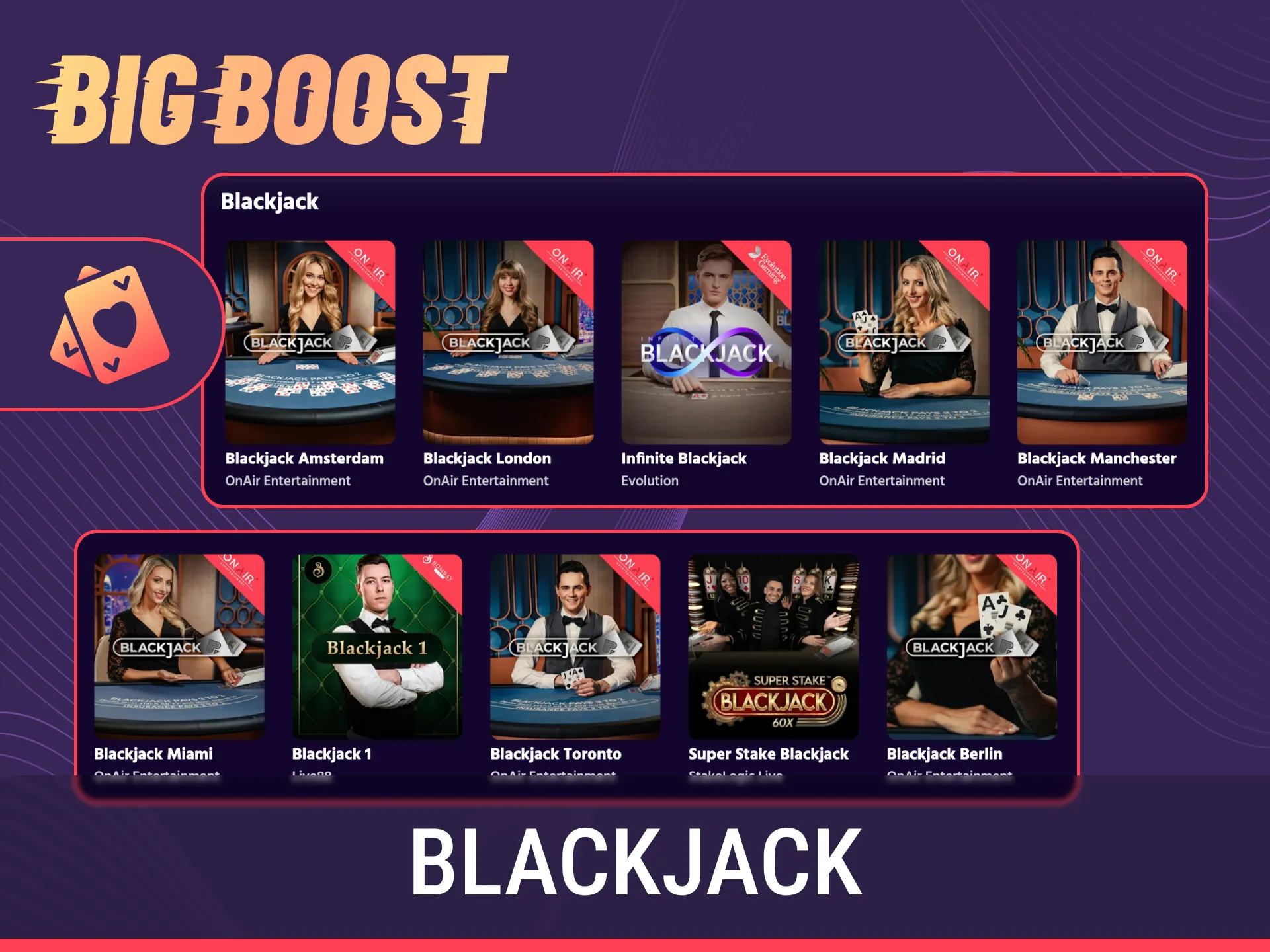 Beat the dealer in a competitive Big Baazi Live Casino Blackjack session.