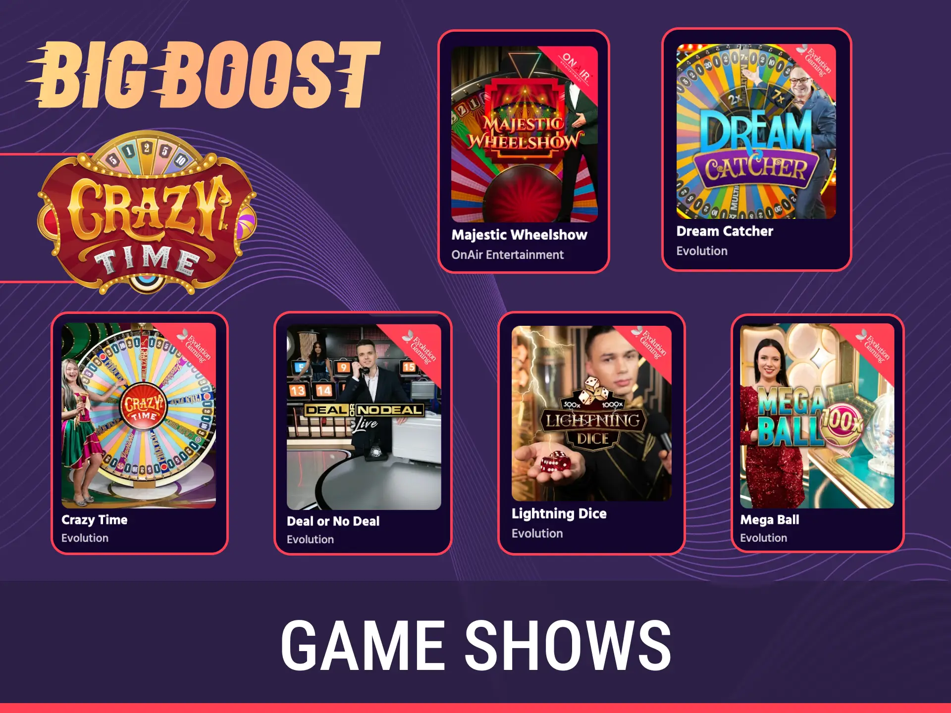 Participate in interactive Big Baazi Live Casino Game Shows for big wins.