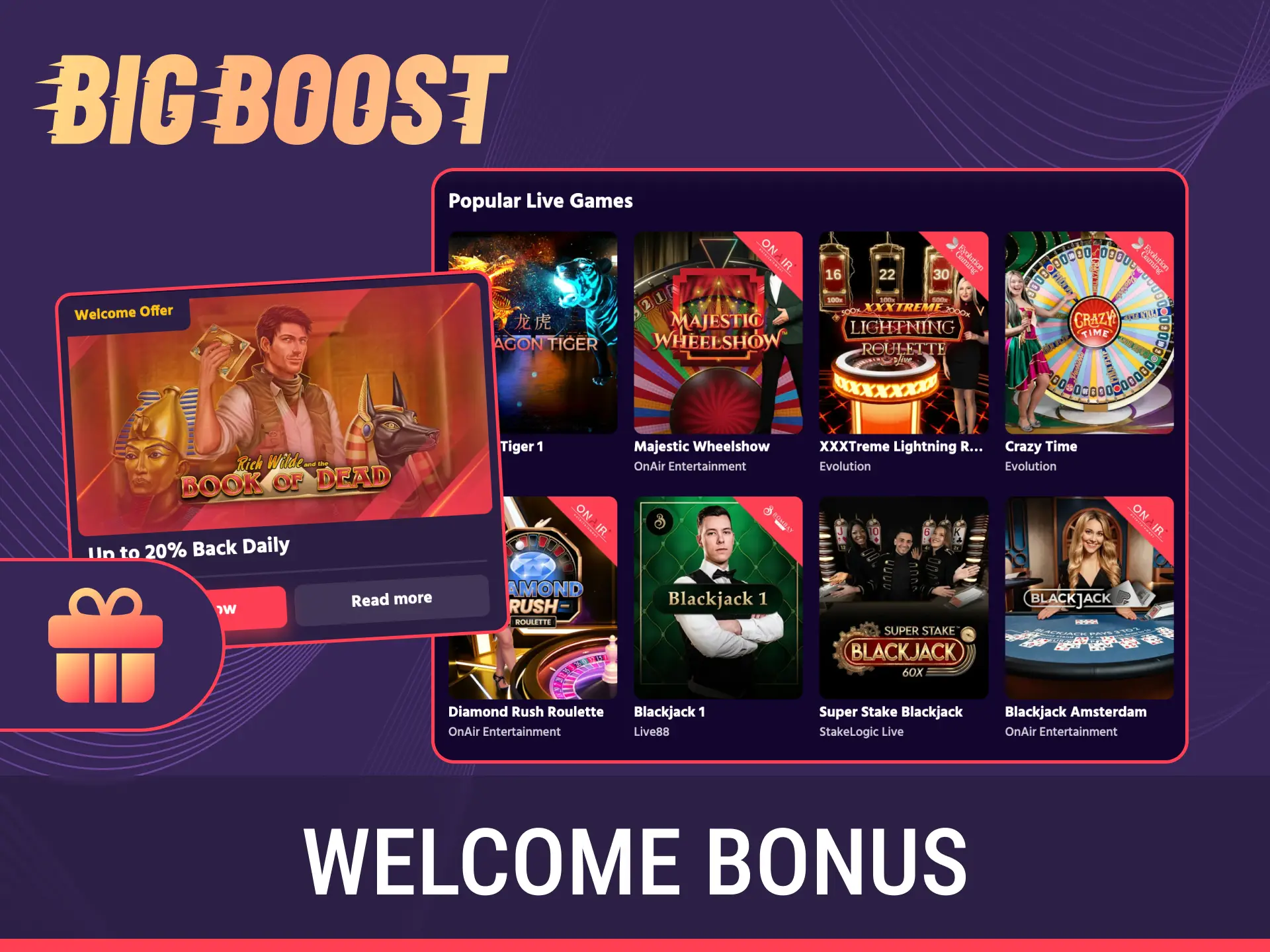 Activate your Big Baazi Live Casino bonus to increase your balance.