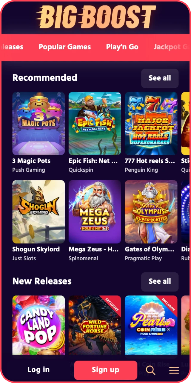 Launch the Big Baazi App and find the login button to enter the platform.