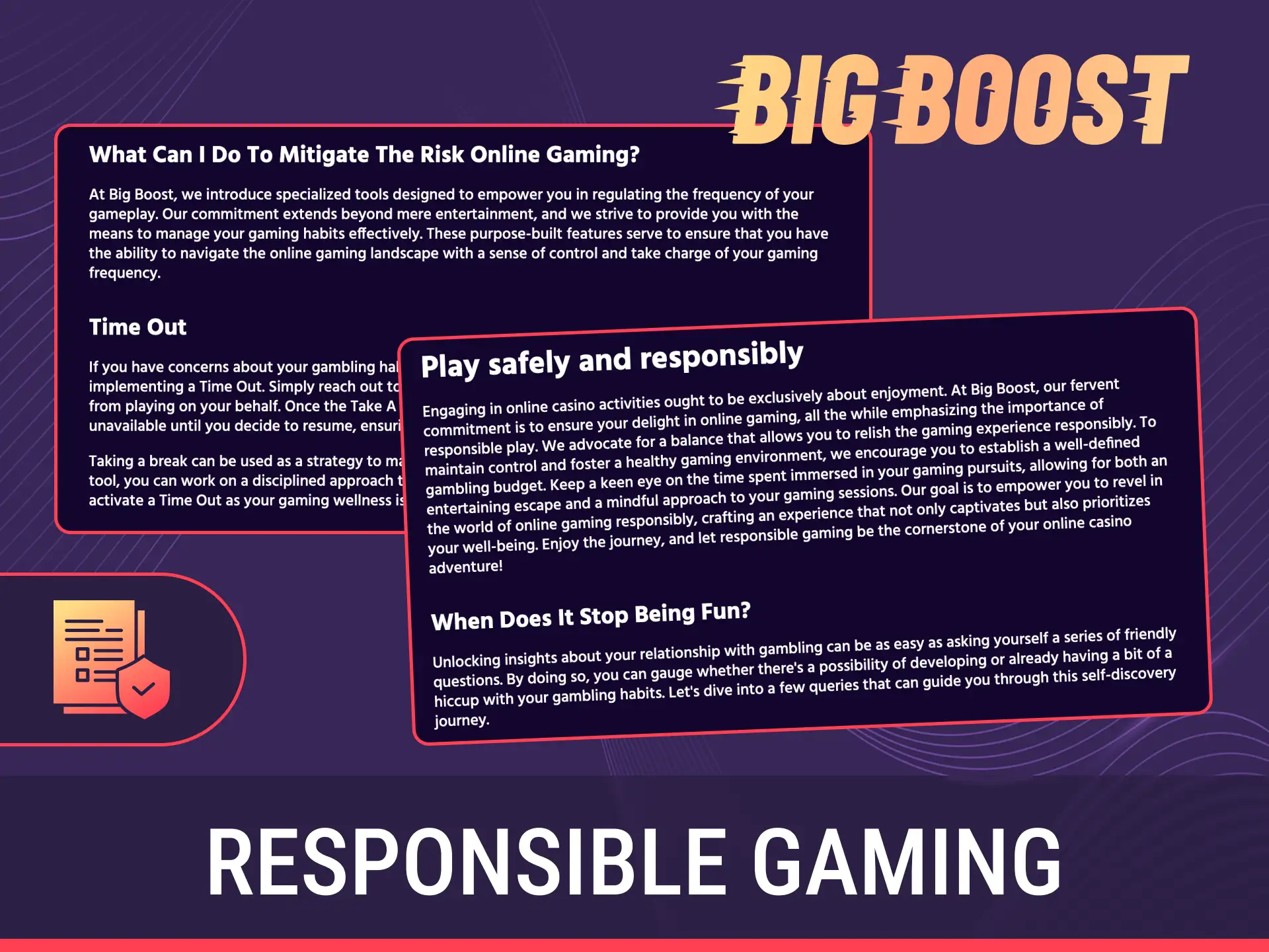 Practice responsible gaming while enjoying your time at Big Baazi casino.