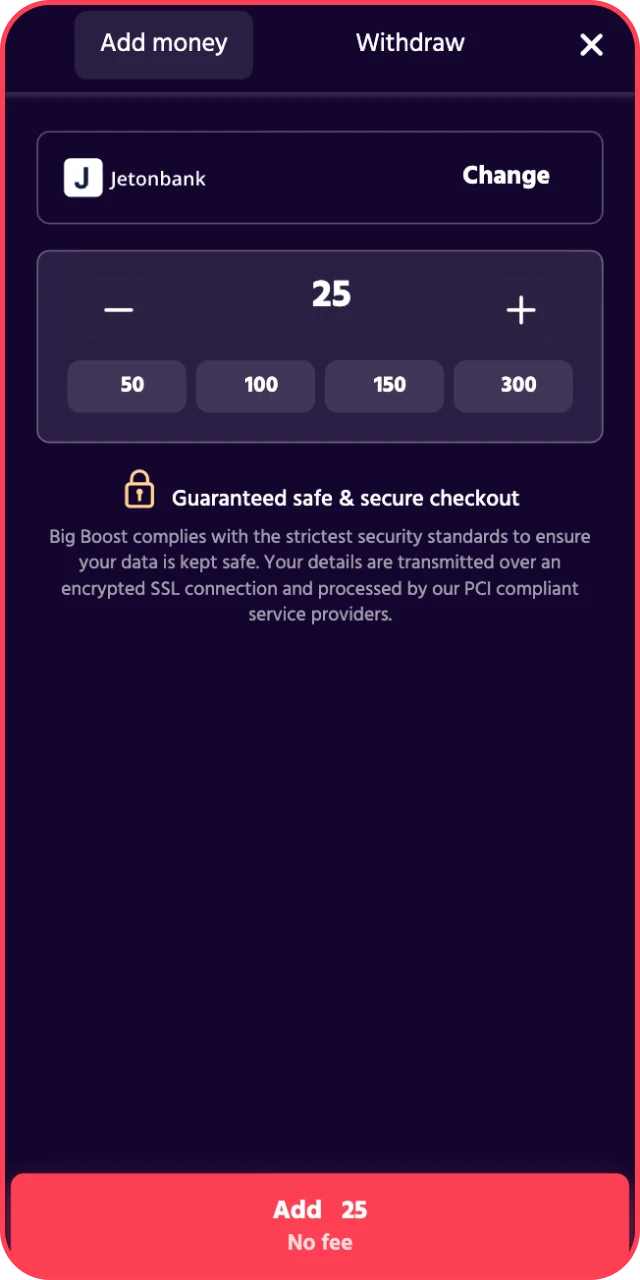 Make a deposit steps to fund your Big Baazi casino balance.