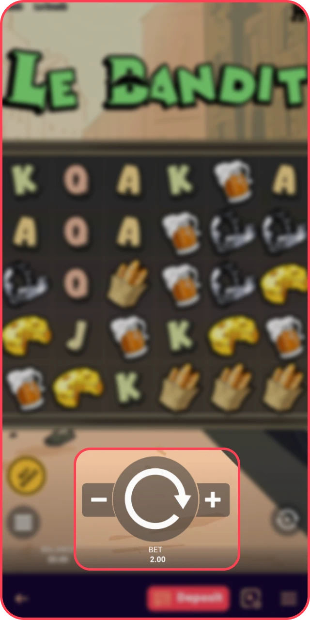 Set your stake steps and prepare for Big Baazi casino action.