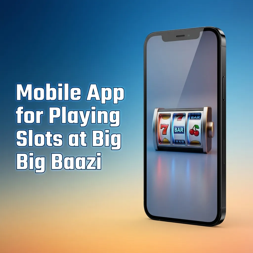 Big Baazi mobile app interface showing slot games optimized for smartphone touchscreen with betting controls and game lobby