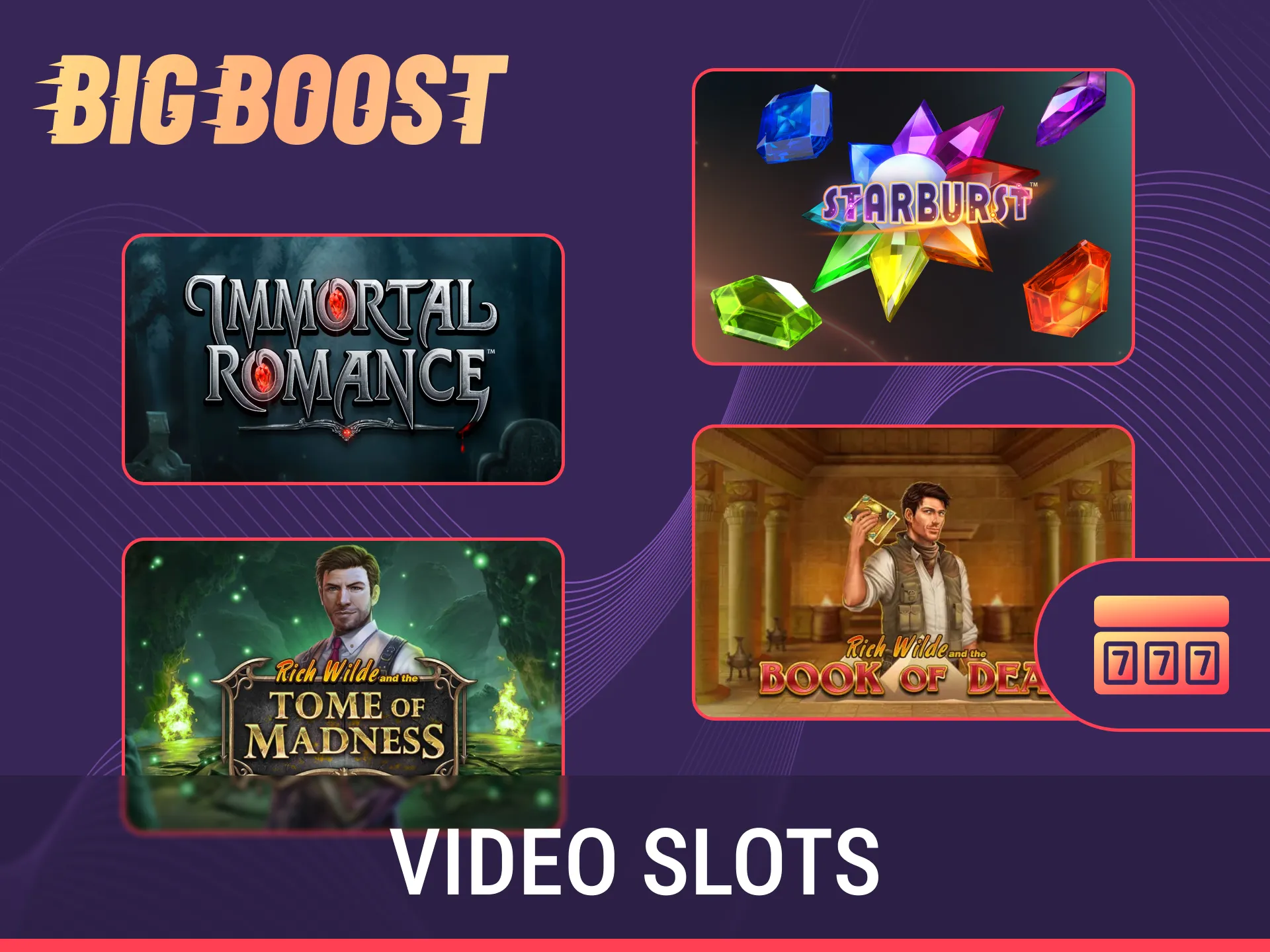 Experience high-quality graphics in popular Big Baazi Slots video titles.