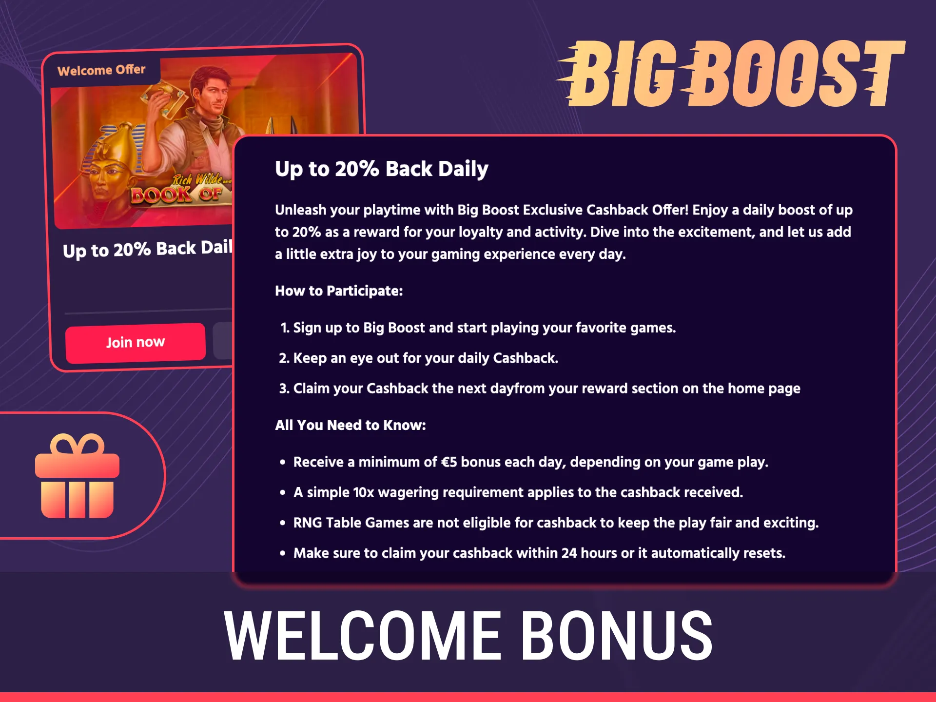 Claim a generous Big Baazi Slots bonus for new players upon registration.
