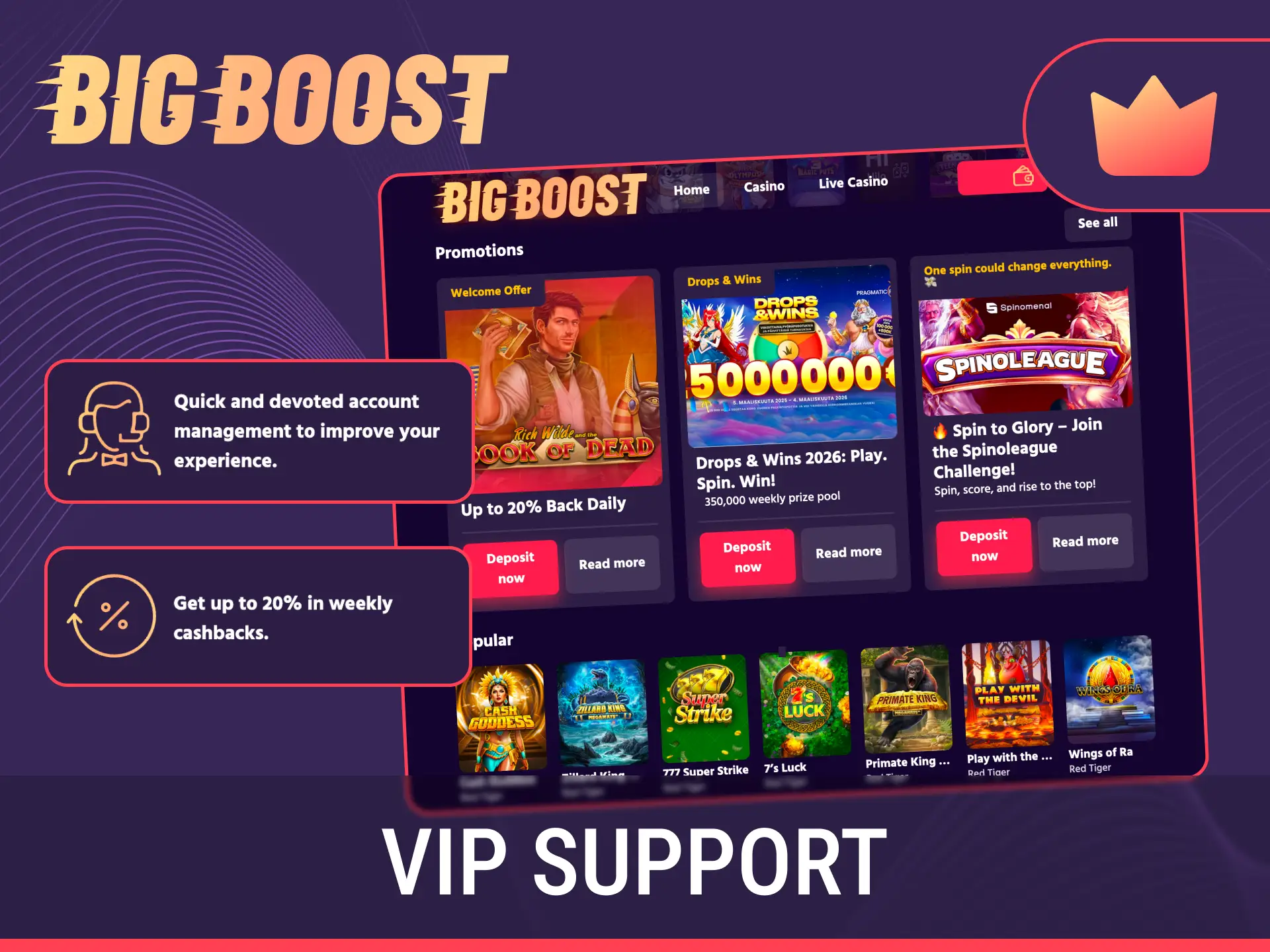 Access Big Baazi Contacts priority services for exclusive and faster member support.