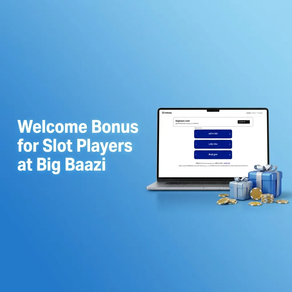 Big Baazi casino welcome bonus for slot players showing deposit match offers and promotional rewards