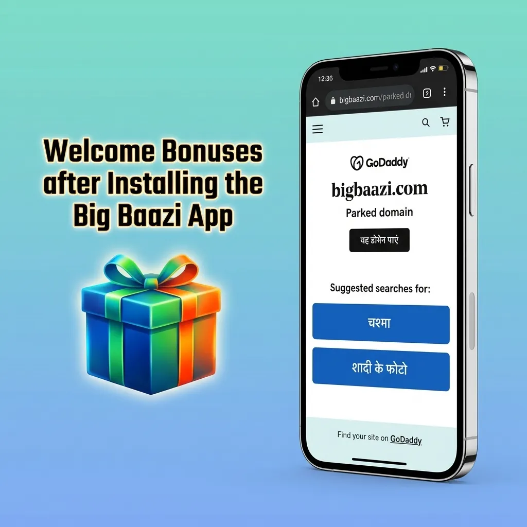 Big Baazi app welcome bonus structure showing deposit matches up to ₹1 Lakh for new players across three deposits